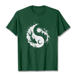 Buddha Stonessun And Moon Yin Yang Koi Pattern Tee T-shirt