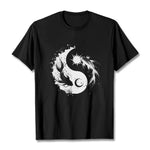Buddha Stonessun And Moon Yin Yang Koi Pattern Tee T-shirt