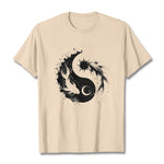 Buddha Stonessun And Moon Yin Yang Koi Pattern Tee T-shirt
