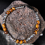 Buddha Stones Cute Bone Pattern Tiger Eye Courage Beads Bracelet