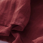 Buddha Stones Solid Color Embroidery Short Sleeve Cotton Midi Dress With Pockets
