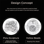 Buddha Stones Lucky FengShui PiXiu Copper Coin Rotatable Ring