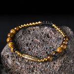 Buddha Stones Cute Bone Pattern Tiger Eye Courage Beads Bracelet