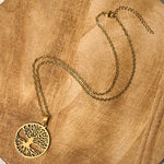 Buddha Stones The Tree Of Life Titanium Steel Enlightenment Necklace Pendant