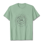 Buddha Stones Mandala Om Symbol Mantra Pattern Tee Cotton T-shirt