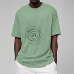 Buddha Stones Mandala Om Symbol Mantra Pattern Tee Cotton T-shirt