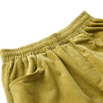 Buddha Stones Women's Fall Plain Ankle-Length Simple Design Corduroy Pants With Pockets