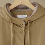 Buddha Stones Women's Plain Long Sleeve Hoodie Cotton Thermal Fleece-Lined Jacket With Pockets