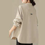 Buddha Stones Casual Solid Color Women's Long Sleeve Jacket With Pockets