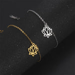 Buddha Stones Lotus Pattern Titanium Steel Enlightenment Bracelet