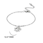 Buddha Stones Lotus Pattern Titanium Steel Enlightenment Bracelet