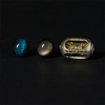 Buddha Stones Natural Silver Sheen Obsidian Blue Tiger Eye Om Mani Padme Hum Soothing Bracelet