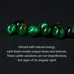 Buddha Stones Natural Grey Jasper Kambamba Jasper Tiger Eye Om Mani Padme Hum Protection Bracelet