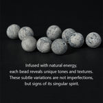 Buddha Stones Natural Grey Jasper Kambamba Jasper Tiger Eye Om Mani Padme Hum Protection Bracelet