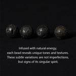 Buddha Stones Silver Sheen Obsidian Lava Rock Grey Jasper Om Mani Padme Hum Vajra Soothing Bracelet