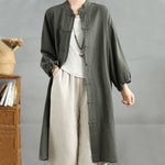 Buddha Stones Casual Frog-button Women's  Coat With Pockets
