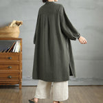 Buddha Stones Casual Frog-button Women's  Coat With Pockets