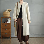 Buddha Stones Casual Frog-button Women's  Coat With Pockets