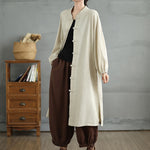 Buddha Stones Casual Frog-button Women's  Coat With Pockets
