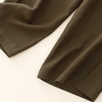 Buddha Stones Casual Plain Women's Elastic Waist  Wide Leg Pants With Pockets
