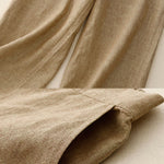 Buddha Stones Casual Plain Women's Elastic Waist  Wide Leg Pants With Pockets