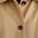 Buddha Stones Plain Lapel Buttons Design Women's Long Sleeve Quilted Cotton Jacket With Pockets