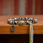 Buddha Stones Tibetan Dzi Bead Skull The Lord of the Corpse Forest Wealth Bracelet