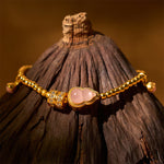Buddha Stones Copper Brass Plated 24k Gold Beads Gourd Wealth Bracelet