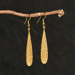Buddha Stones Elegant Titanium Steel Balance Hammer Marks Earrings