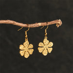 Buddha Stones Elegant Titanium Steel Balance Hammer Marks Earrings