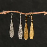 Buddha Stones Elegant Titanium Steel Balance Hammer Marks Earrings
