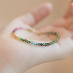 Buddha Stones 2.5mm Natural Tourmaline Ultra-thin Beads Positive Bracelet