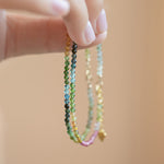 Buddha Stones 2.5mm Natural Tourmaline Ultra-thin Beads Positive Bracelet