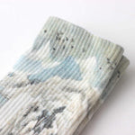 Buddha Stones Chinese Ink Painting Landscape Pattern Micro Crew Three Pairs Men Women Unisex Socks