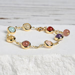 Buddha Stones Colorful Crystal Amethyst Strawberry Quartz Balance Bracelet