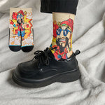 Buddha Stones Casual God Of Wealth Red Envelopes Ingot Micro Crew Men Women Unisex Socks