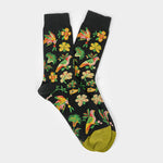 Buddha Stones Blooming Flower Bird Pattern Men Women Unisex Cotton Crew Socks
