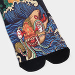 Buddha Stones Casual Vivid Fish Flowing Waves Micro Crew Men Women Unisex Socks