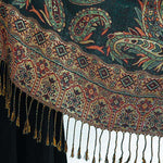 Buddha Stones Bohemia Style Tibetan Paisley Floral Pattern Tassel Cozy Scarf Shawl