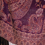 Buddha Stones Bohemia Style Tibetan Paisley Floral Pattern Tassel Cozy Scarf Shawl