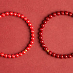 Buddha Stones Natural Cinnabar Amber Stone Calm Bracelet