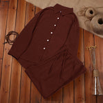 Buddha Stones 2Pcs Long Sleeve Shirt Top With Pockets Drawstring Pants Meditation Cotton Clothing Women's Set