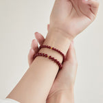 Buddha Stones 925 Sterling Silver Cinnabar Beads Blessing Bracelet