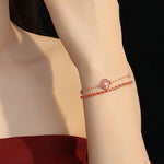 Buddha Stones 925 Sterling Silver Year Of The Horse Red Agate Hetian Jade Confidence Bracelet