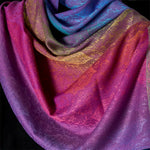Buddha Stones Spring Colorful Gradient Cashew Flower Pattern Tassel Cozy Scarf Shawl