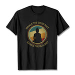 Buddha Stones "INHALE THE GOOD SHIT EXHALE THE BULLSHT" Meditation Buddha Cotton Tee T-Shirt
