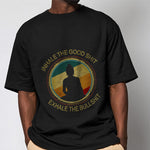 Buddha Stones "INHALE THE GOOD SHIT EXHALE THE BULLSHT" Meditation Buddha Cotton Tee T-Shirt