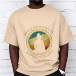 Buddha Stones "INHALE THE GOOD SHIT EXHALE THE BULLSHT" Meditation Buddha Cotton Tee T-Shirt