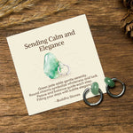 Buddha Stones "Sending Calm and Elegance"Titanium Steel Jade Earrings Includes Gift Message Card