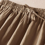 Buddha Stones Summer Small Flower Embroidery  Harem Pants With Pockets